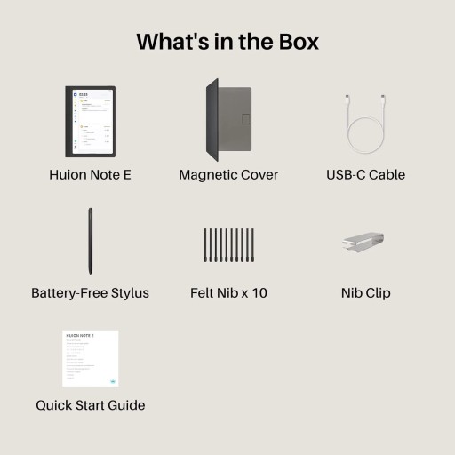 دفتر HUION Note E رقمي ذكي 8.4 إنش بذاكرة 6GB + 128GB مع قلم مغناطيسي بدون بطارية HUION Note E X50 8.4" Smart Digital Notebook 6GB RAM 128GB Storage with Battery-Free Magnetic Pen