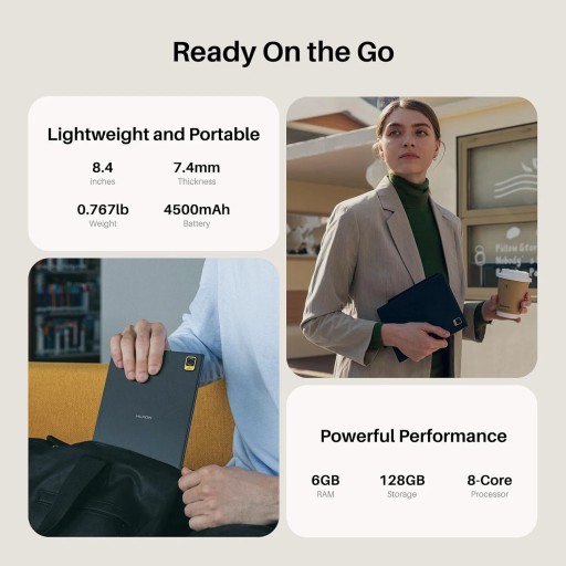 دفتر HUION Note E رقمي ذكي 8.4 إنش بذاكرة 6GB + 128GB مع قلم مغناطيسي بدون بطارية HUION Note E X50 8.4" Smart Digital Notebook 6GB RAM 128GB Storage with Battery-Free Magnetic Pen