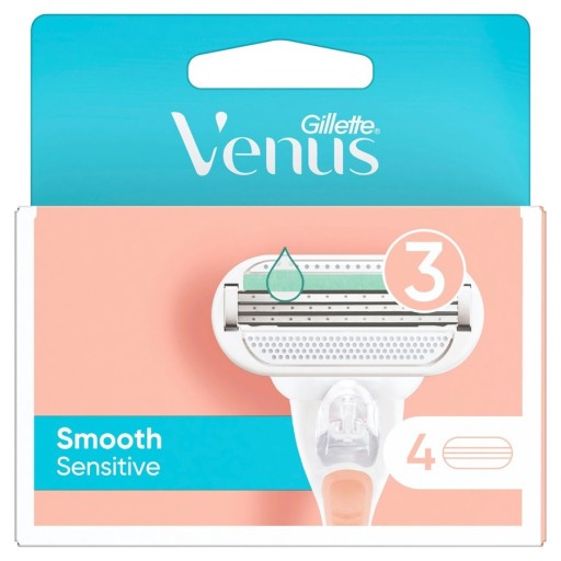 شفرات حلاقة سموث للبشرة الحساسة من 4 قطع Smooth Sensitive Razor Blades 4 PCS