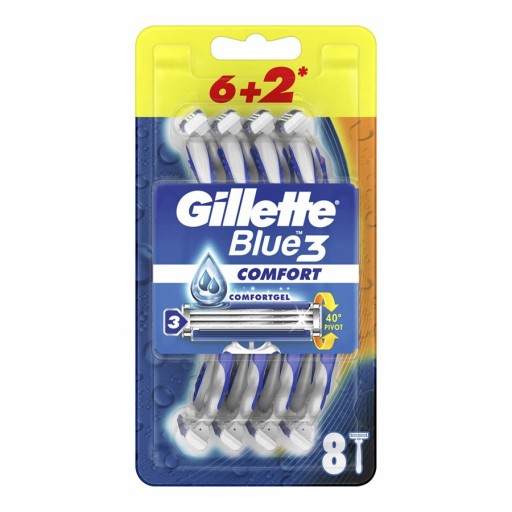 شفرات حلاقة بلو 3 كومفورت 8 قطع Blue 3 Comfort Razor 8 PCS