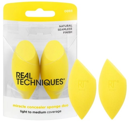 2 ميراكل إسفنجة ثنائية لإخفاء العيوب، أصفر عدد Miracle Concealer Sponge Duo, Yellow 2 Psc