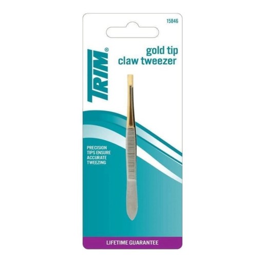 ملقط بطرف ذهبي مربع Gold Tipped Claw Tweezer