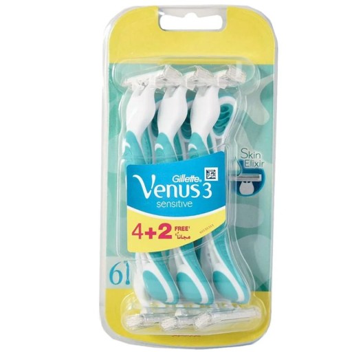 شفرات حلاقة نسائية للبشرة الحساسة 6 شفرات Women's Razor Blades for Sensitive Skin, 6 Blades