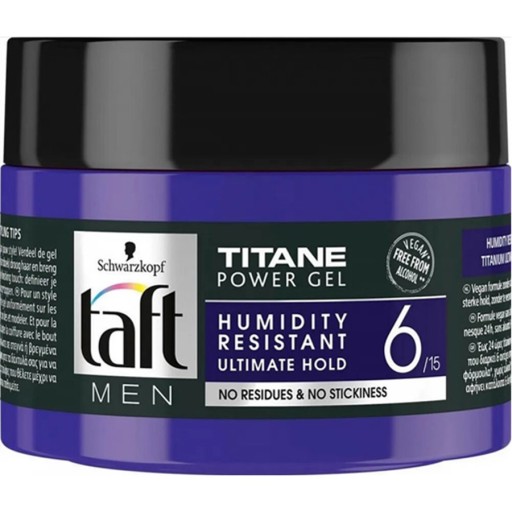 تافت مين باور جل تيتان هولد 6, 250 مل Taft Men Power Gel Titane Hold 6, 250ml