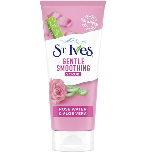مقشر لطيف للوجه بماء الورد والصبار 170 غم Gentle Smoothing Rosewater and Aloe Vera Facial Scrub 170 g