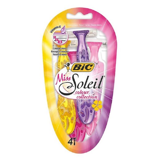 مجموعة ماكينات الحلاقة مس سولي 4 قطع Miss Soleil Colour Collection Razors 4 PCS