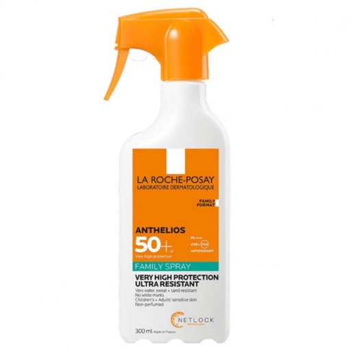بخاخ أنثيليوس العائلي بعامل حماية من أشعة الشمس 50+ 300 مل Anthelios Family Spray SPF50+  300ml