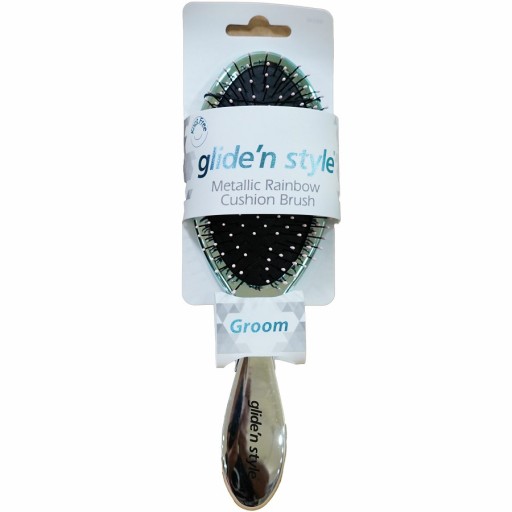 فرشاة تصفيف الشعر جلايد إن ستايل Glide'N Style Metallic Rainbow Cushion Brush