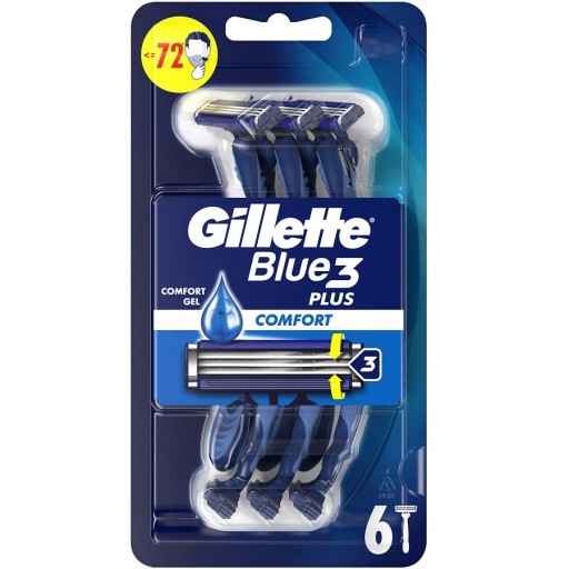 ماكينة حلاقة بلو 3, 6 قطع Blue 3 Disposable Razor 6 PCS