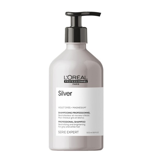 شامبو سلفر لتحييد وتفتيح الشعر الرمادي والأبيض 500 مل Silver Neutralising & Brightening Shampoo For Gray & White Hair 500 ml