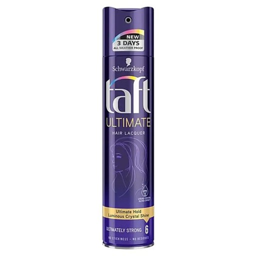 تافت بخاخ تثبيت الشعر قوي للغاية (6) 250 مل Taft Ultimate Hair Spray Ultimately Strong (6) 250 ml