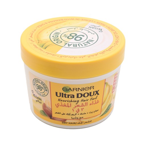 كريم الشعر المغذي 3 في 1 بالموز والشيا 390 مل Ultra Doux Nourishing Banana 3 in 1 Hair Food 390 ml
