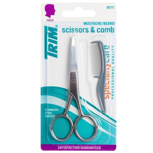 مقص ومشط الشارب واللحية Mustache & Beard Scissors & Comb