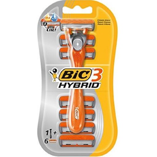 ماكنة حلاقة هايبرد مع ستة رؤوس قابلة للتغيير Hybrid Shaving Razor with 6 cartridges