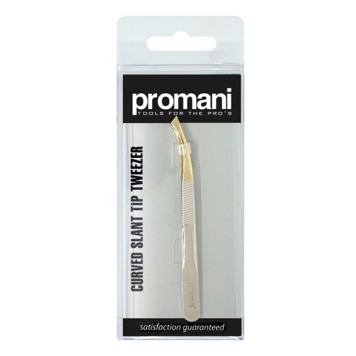 ملقط بروماني برأس مائل منحني Promani Curved Slant Tip Tweezer