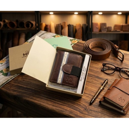 محفظة رجالية جلد طبيعي Men's genuine leather wallet