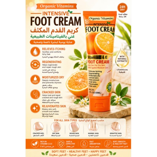 كريم القدم بفيتامين C 120 مل Vitamin C Foot Cream 120ml