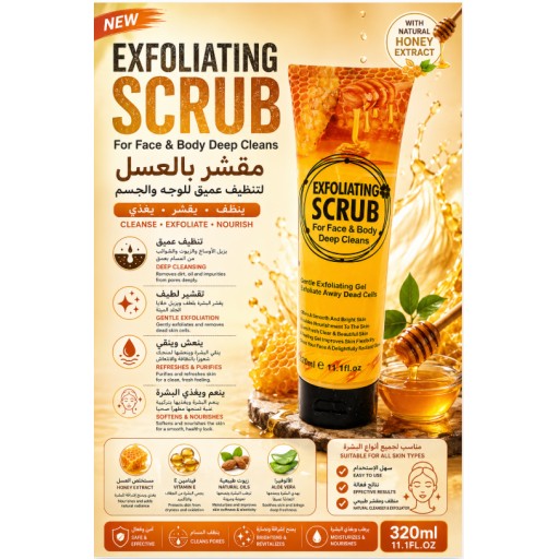 جل مقشر بالعسل 320 مل Honey Scrub Gel 320ml