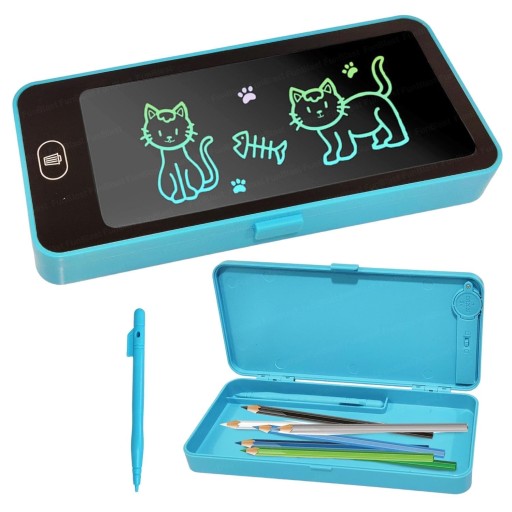 مقلمة مدرسية متعددة الوظائف مع لوحة رسم إلكترونية مضيئة وقلم Multifunctional School Pencil Case with Luminous Electronic Drawing Board & Pen