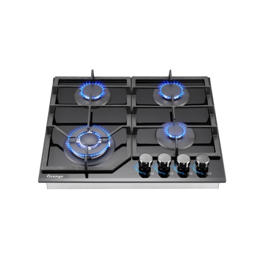 طباخ غازي بلت ان (60 سم) - زجاج أسود - مفاتيح بإضاءة LED Built-In Gas Hob (60 cm) - Black Glass - LED Backlight Knobs