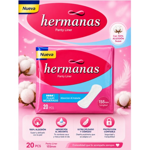 فوط يومية قطنية 155 مم 155mm Cotton Panty Liners