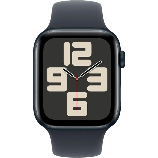 ساعة أبل SE 2 (الجيل الثاني) بحجم 44 ملم باللون منتصف الليل مع حزام AI MID SB للقياس المتوسط/الكبير (M/L) Apple Watch SE (2nd gen) 44mm Midnight (M/L)
