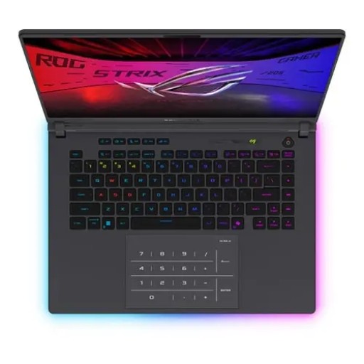 آسوس روج ستريكس G16 (G615JPR-RV103) - معالج i7-14650HX، ذاكرة عشوائية 16 جيجابايت، وحدة تخزين 512 جيجابايت SSD، كرت شاشة RTX 5070 سعة 8 جيجابايت، شاشة 16.0 بوصة WUXGA FHD+ بتردد 165 هرتز، لون رمادي ASUS ROG Strix G16 G615JPR-RV103, i7-14650HX, 16GB RAM, 5