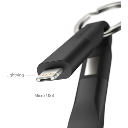 كابل شحن سريع متكامل 6 في 1 فون ميهلن هاي سيكس كومباكت - أسود Vonmählen High Six Compact 6-in-1 Fast Charging Cable - Black