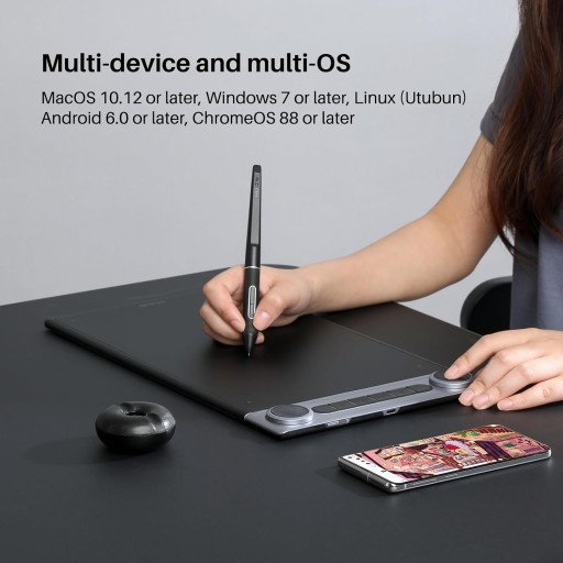 لوح الرسم الرقمي هويون إنسبيروي دايل 2 Q630M HUION Inspiroy Dial 2 Q630M Pen Tablet