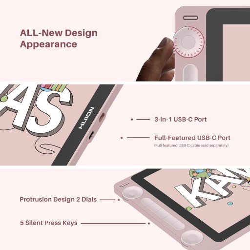 شاشة رسم هويون كامفاس 13 الجيل الثالث – GS1333 HUION Kamvas 13 (Gen 3) Pen Display (GS1333)