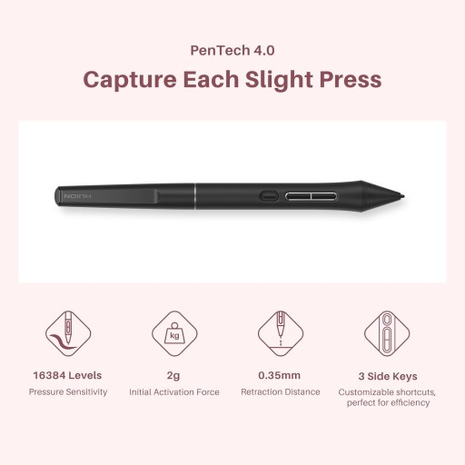 شاشة رسم هويون كامفاس 13 الجيل الثالث – GS1333 HUION Kamvas 13 (Gen 3) Pen Display (GS1333)
