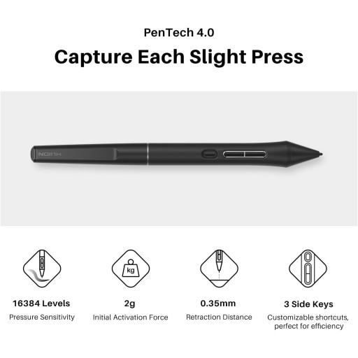 شاشة رسم هويون كامفاس 16 الجيل الثالث – GS1563 HUION Kamvas 16 (Gen 3) Pen Display (GS1563)