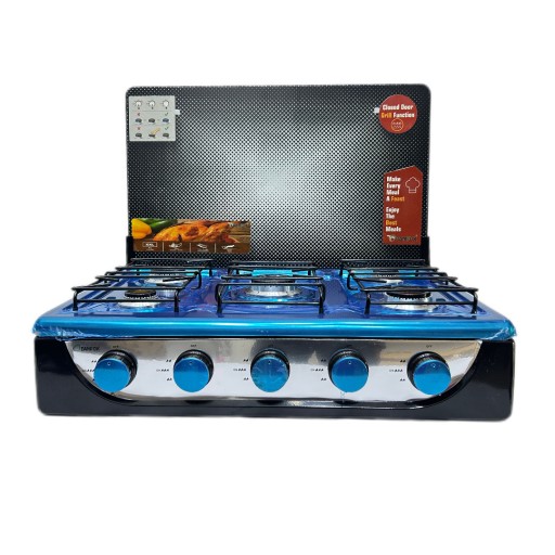 طباخ غاز 5 عيون من دامفوكس Damfox 5-Burner Gas Cooker