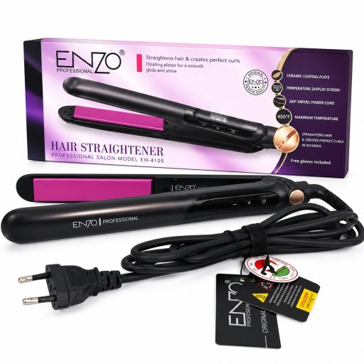 مملس شعر احترافي إنزو سيلك ستريتنر EN-3119 ENZO Professional Silk Hair Straightener EN-3119