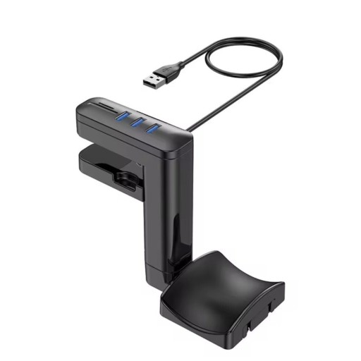 ستاند سماعه مع هاب Clip Side Headphone Holder with HUB Extension