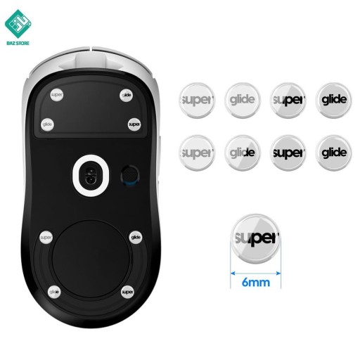 دوت سكيت كلاس للماوس Glass Mouse Skates Universal Dots