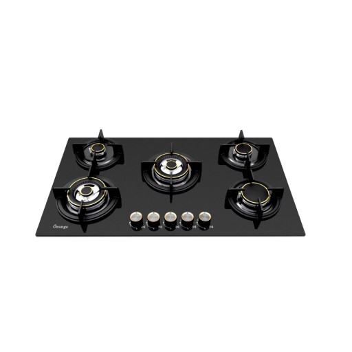 طباخ غاز بلت ان زجاجي - أسود - 90 سم Glass Built in hob Gas -Black- 90Cm