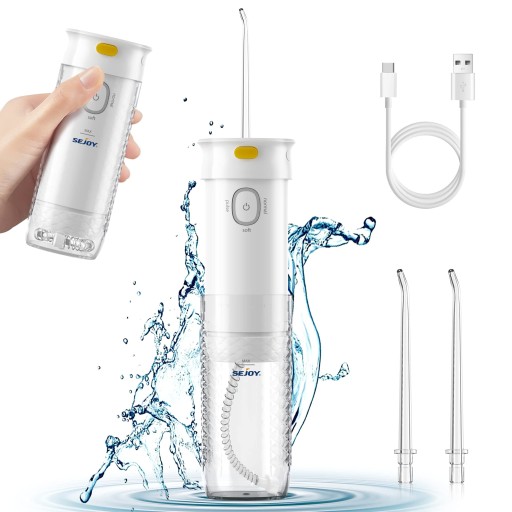 جهاز تنظيف الأسنان المائي SEJOY WJ5063 سعة 175 مل بثلاثة أوضاع وIPX7 SEJOY WJ5063 Water Flosser (175ml) with 3 Modes and IPX7 Rating
