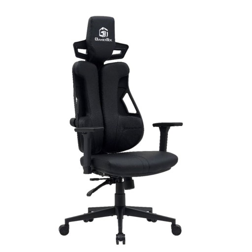 كرسي قيمنق احترافي باللون الأسود الملكي من GamerTek بتصميم مريح ودعم كامل للظهر GamerTek Gaming Chair (Black Edition)