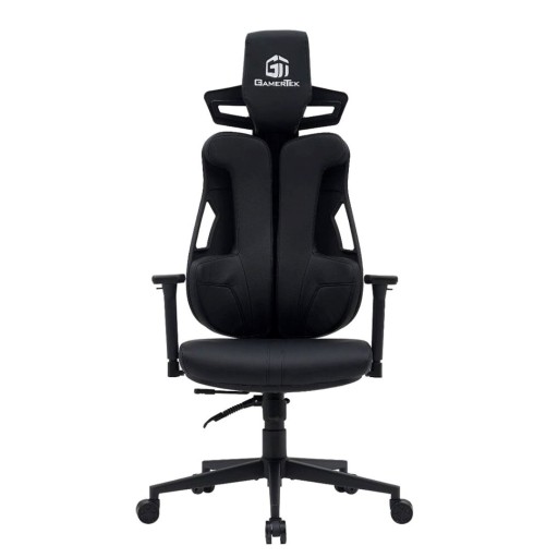 كرسي قيمنق احترافي باللون الأسود الملكي من GamerTek بتصميم مريح ودعم كامل للظهر GamerTek Gaming Chair (Black Edition)
