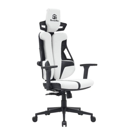 كرسي قيمنق احترافي باللون الأبيض المذهل من GamerTek بتصميم مريح ودعم كامل للظهر GamerTek Gaming Chair (White Edition)