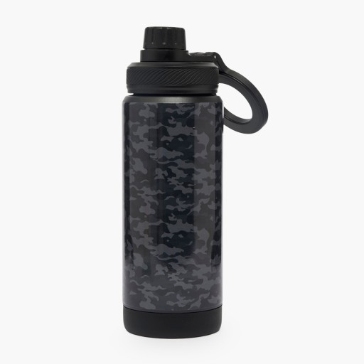 مطارة عسكرية سوداء للأولاد 500 مل Black military-style canteen for boys, 500 ml