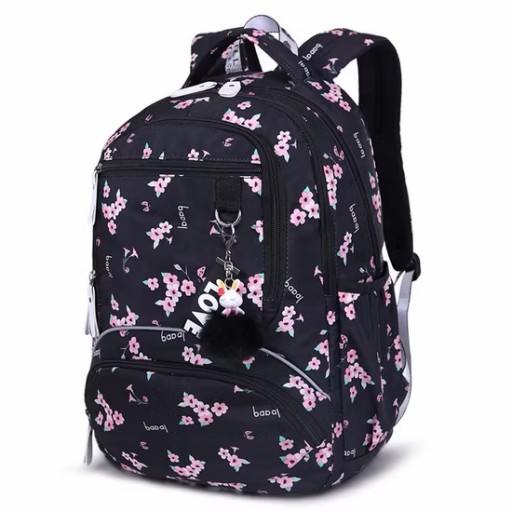 حقيبة زهور الكرز مقاومة للماء للمدرسة واللابتوب Water-resistant cherry blossom bag for school and laptop