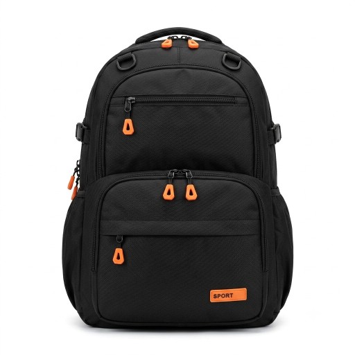 حقيبة مدرسية رياضية متعددة الجيوب Multi-pocket sporty school backpack