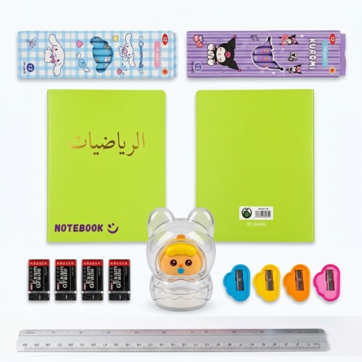 بكج الرياضيات وKUROMI وCinnamoroll المدرسي Mathematics, Kuromi, and Cinnamoroll School Bundle