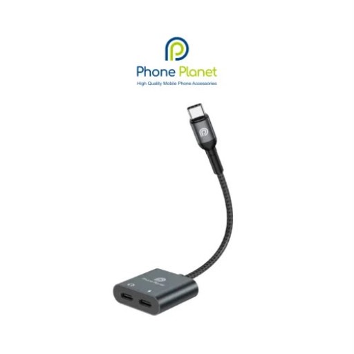 محول فون بلانت Type-C للشحن والسماعة Phone Planet Type-C Charging & Audio Adapter