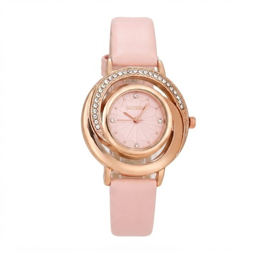 ساعة BHAARME للنساء والفتيات الوردية بلمسة ذهبية أنيقة BHAARME Pink Watch for Women and Girls with an Elegant Gold Touch