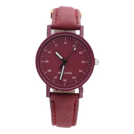 ساعة MSTIANQ عنابي للنساء والفتيات بجودة وأناقة عنابية مميزة MSTIANQ watch for women and girls, featuring distinctive quality and elegant burgundy styling.