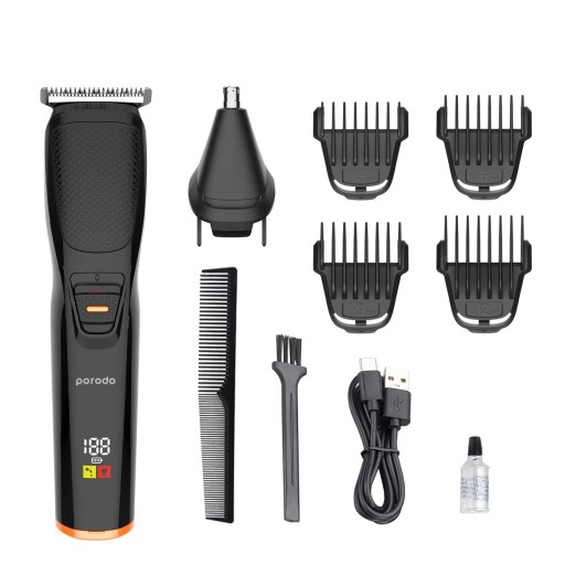 مجموعة العناية الشخصية للرجال 6 في 1 6in1 Rechargeable Grooming Kit With Nose Trimmer