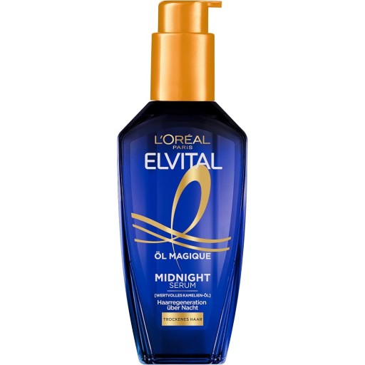 سيروم الليل لوريال إلفيتال لإصلاح الشعر Loreal Elvital Midnight Hair Repair Serum